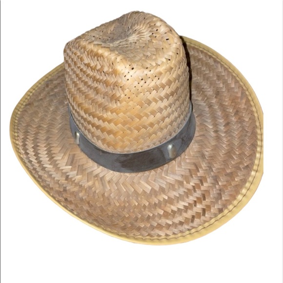 Natural straw western hat - Picture 1 of 8
